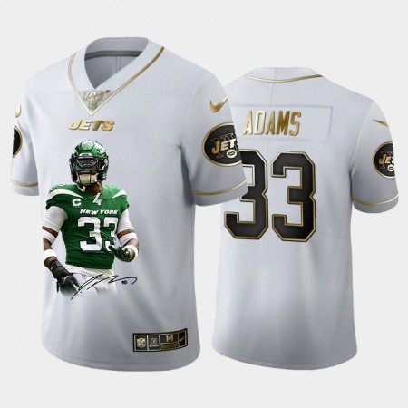 Maillot New York Jets Jamal Adams 33 Special Signature 100th Season Golden Edition Vapor Limited - Homme